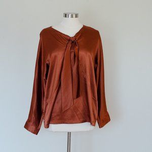 Simply Vera Vera Wang Satin Rust Tunic New